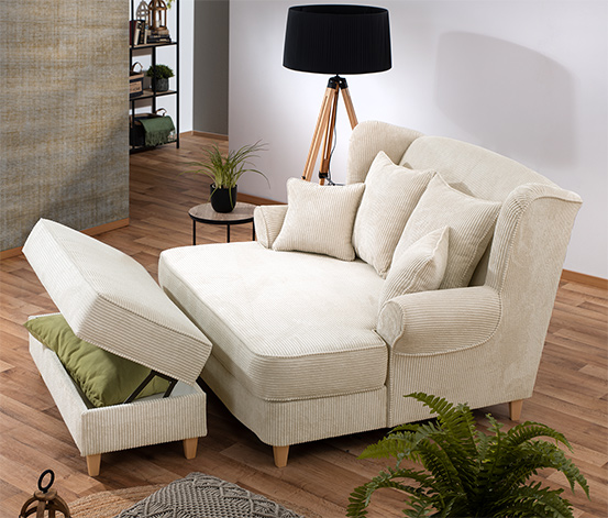 XXL-Ohrensessel »Harvard« in Cordstoff,, beige