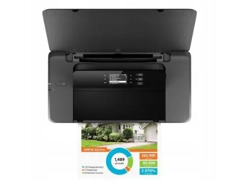 HP Officejet 200 Mobile Printer - Printer - farve - blækprinter - A4/Legal - 1200 x 1200 dpi - op til 20 spm (mono) / op til 19 spm (farve) - kapacitet: 50 ark - USB 2.0, USB vært, Wi-Fi