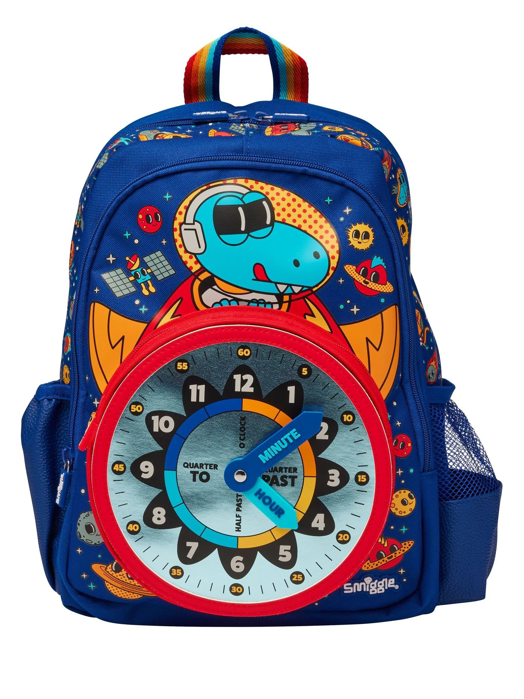 Navy Blue. - Smiggle Ready Set Go Junior rugzak met figuurtjes