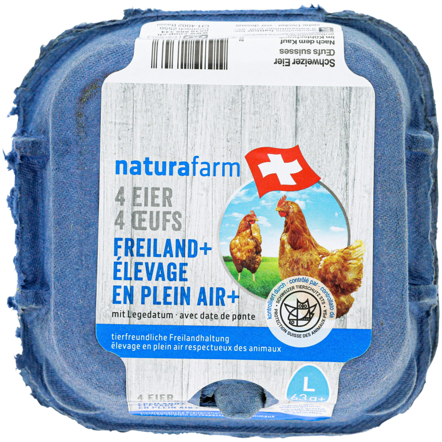 Naturafarm Eier aus Freilandhaltung 63g+ 4 Stück