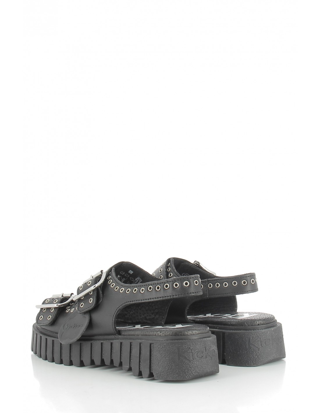 kickers Sandales femme kick falk cuir noir