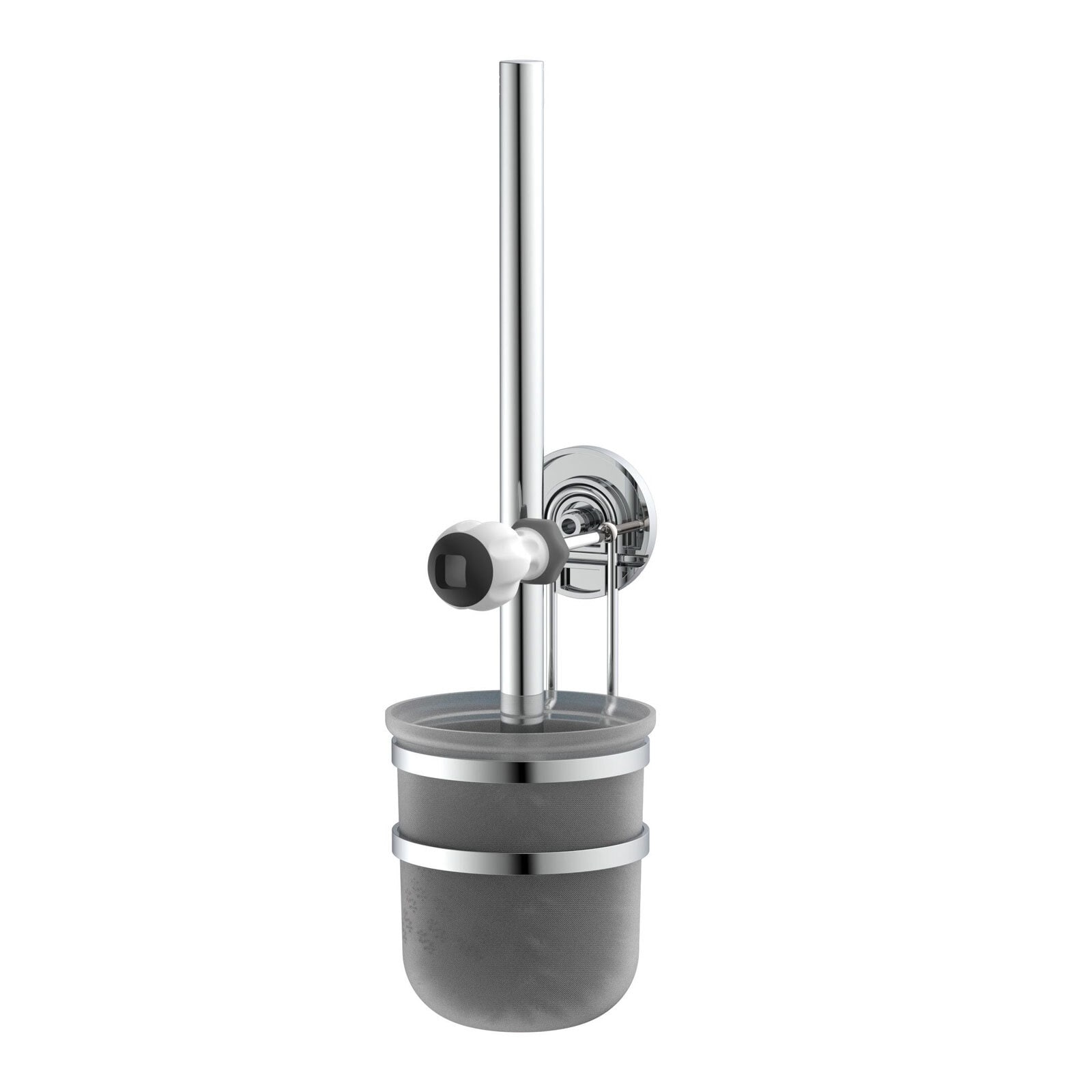 eisl WC-Wandbürstenhalter 10x34x10 cm Chrom / grau