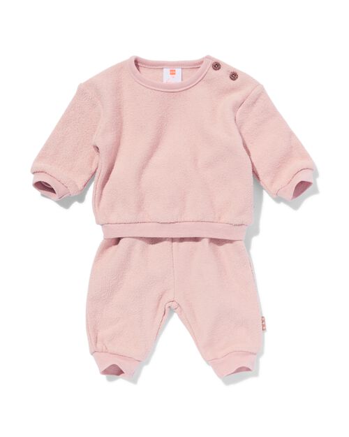 ensemble de vêtements pour bébé en tissu éponge rose pâle