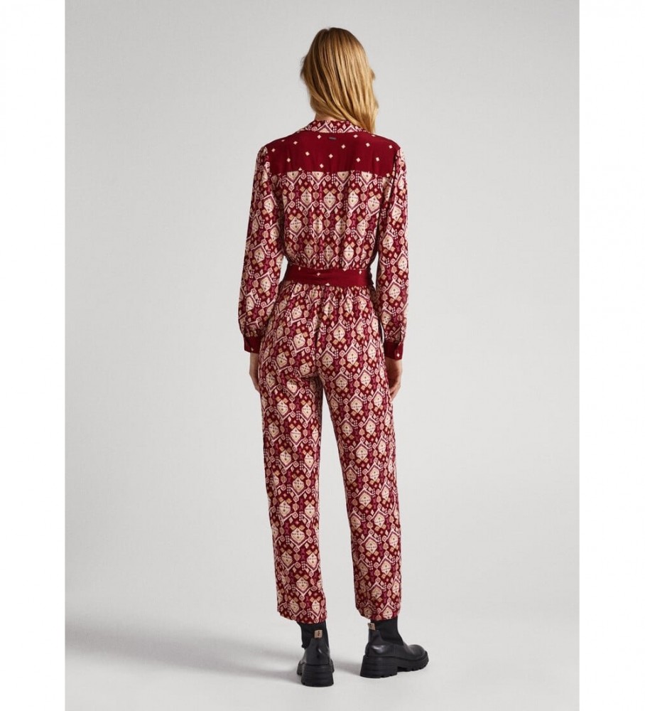 Macacão Pepe Jeans Giry cor vinho