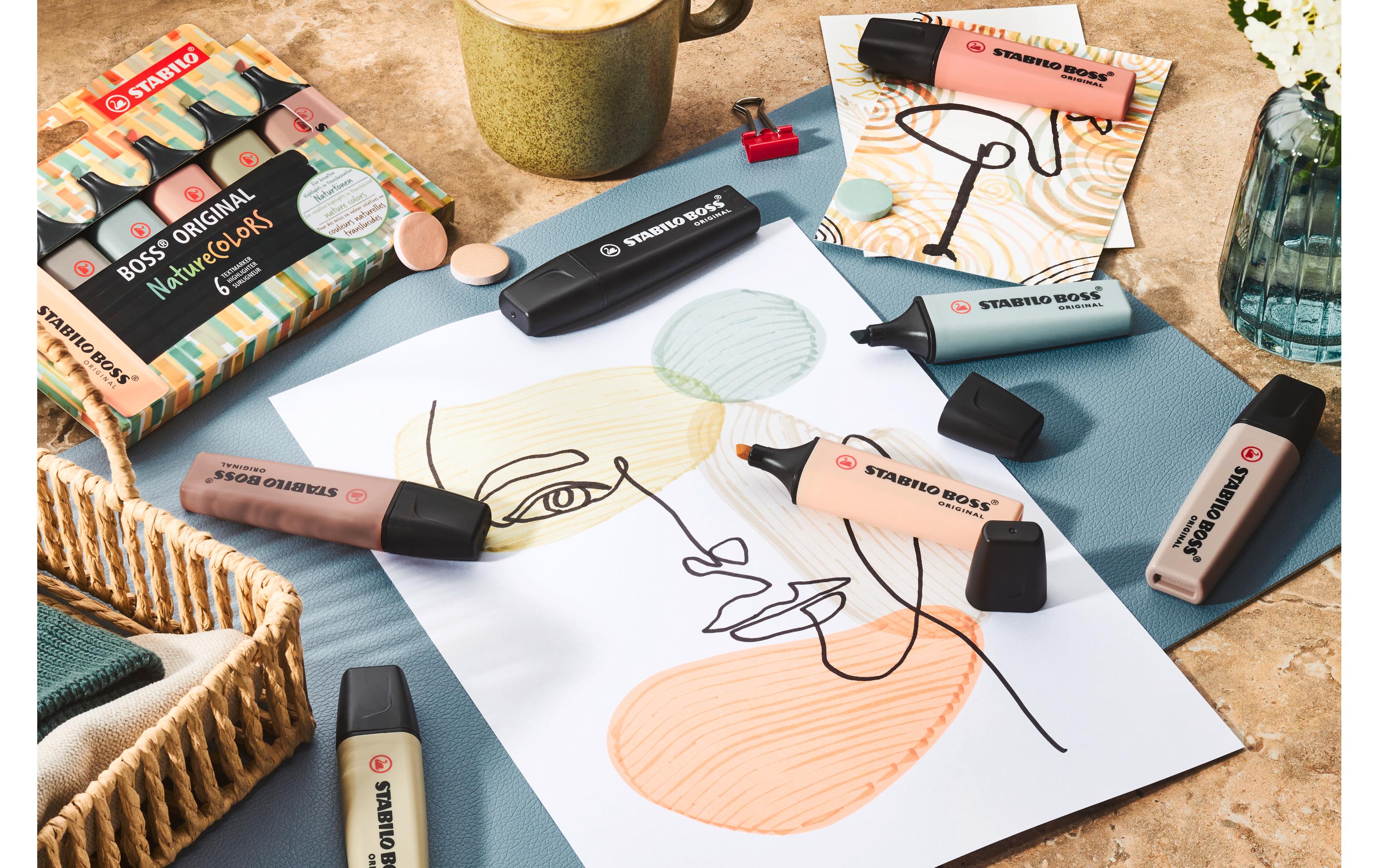 Textmarker BOSS ORIGINAL NatureColors SchlammgrünLeuchtmarker mit Keilspitze