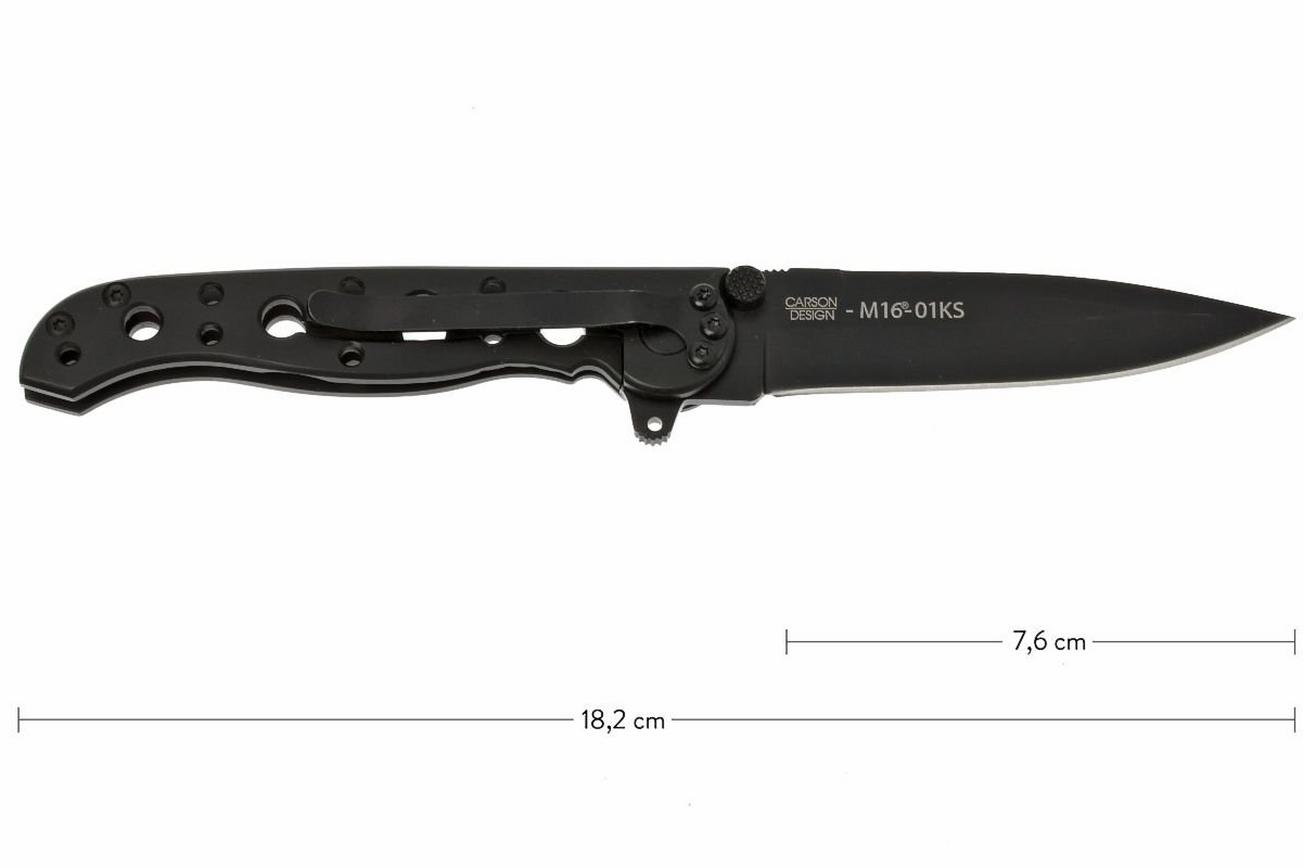 CRKT M16 - Stainless - Black Spear point - M16-01K