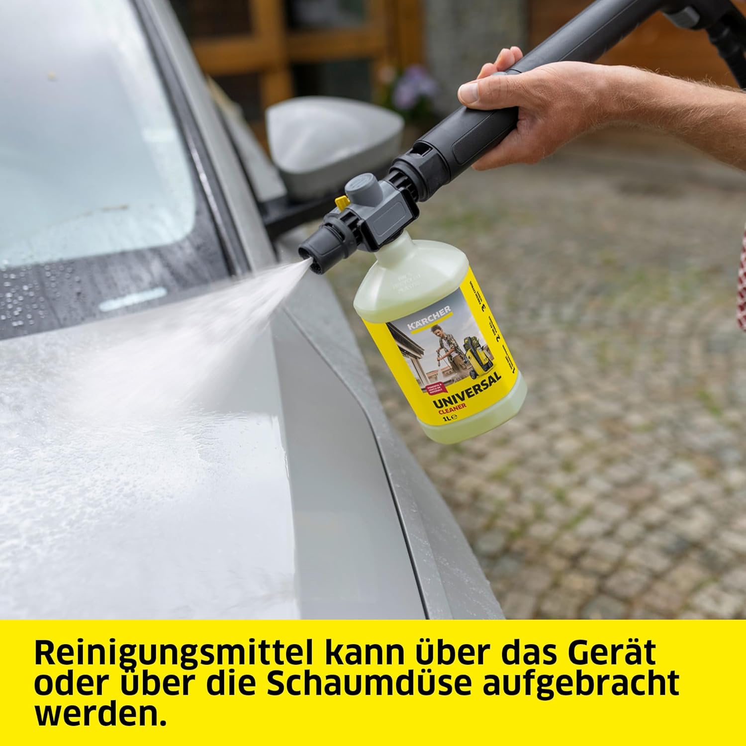 Kärcher Hochdruckreiniger K 4 Comfort Premium, Druck: max. 130 bar, Fördermenge: 420 l/h, Fläche: 30 m²/h, Gewicht: 17 kg, extra Flexibler Hochdruckschlauch, Schlauchtrommel, 4-in-1 Multi Jet