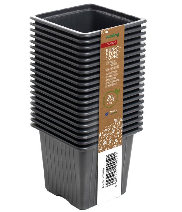 Romberg Anzucht-Plastiktöpfe, 7 cm, 20 Stk.
