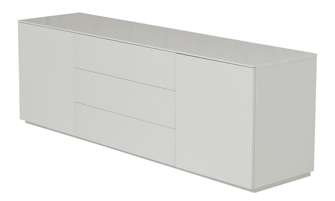 Sideboard MONIQUE 180 x 60 cm Hochglanz weiß