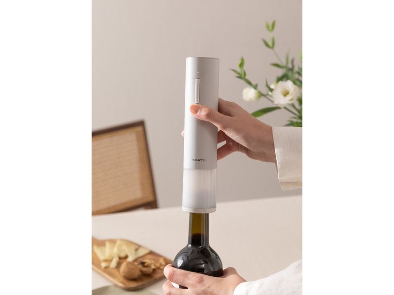 Create Korkenzieher Crème Elektrischer Zapfenzieher mit Akku, Schnellladung und Zubehör
