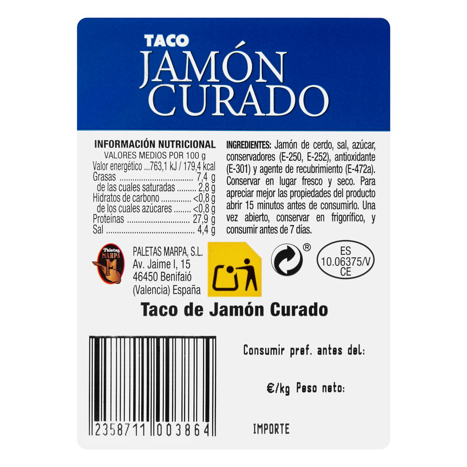 Tacos au jambon cru