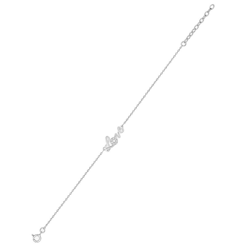 Bracelet Femme - Oxyde de zirconium - Argent 925 - Longueur : 18 cm
