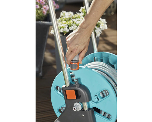 GARDENA CleverRoll S-Set slanghaspel, turquoise, inclusief 20m slang en accessoires