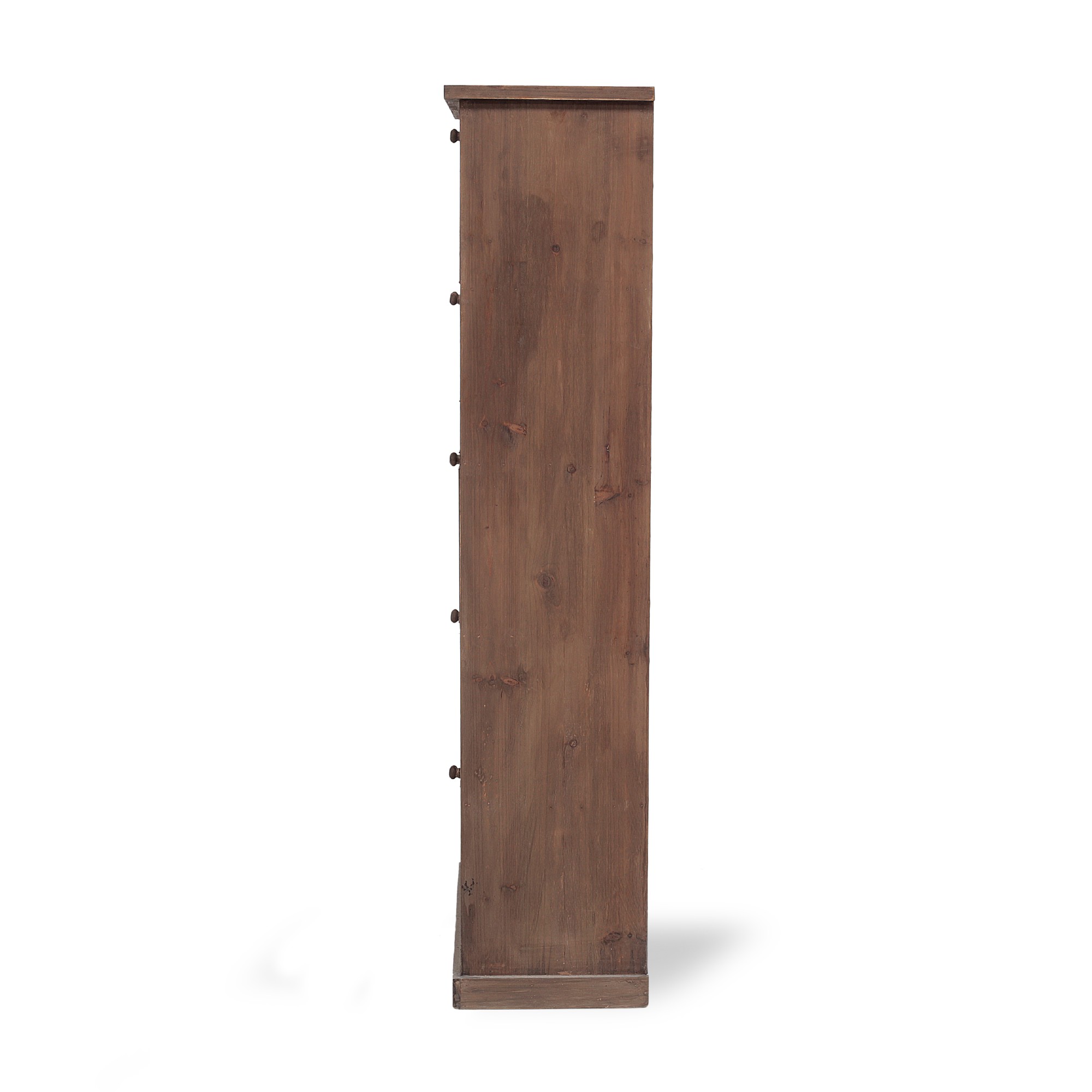Kommode mit 5 Glastüren, braun, H 117 cm, B 60 cm, T 26 cm von fischer's lagerhaus
