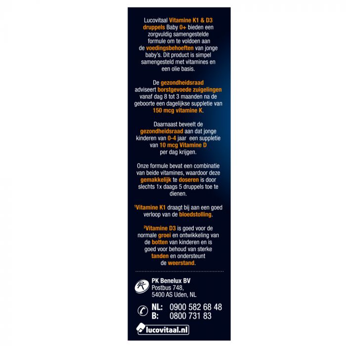 Lucovitaal K1 & D3 Vitamine Druppels Baby (14,5 ml)