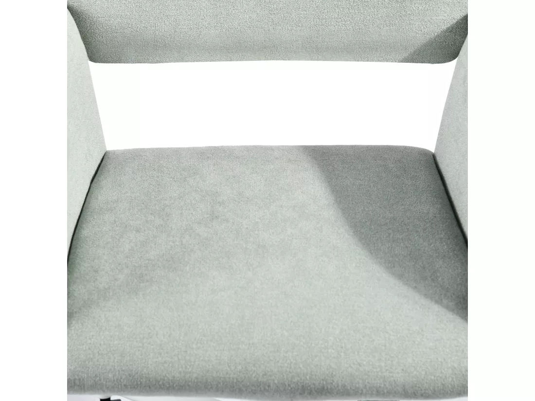 URBAN MEUBLE Chaise de bureau tissu vert pâle, réglable en hauteur, rotation à 360° ROSS KD GREEN WHITE LEG