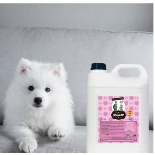 Shampoo Petuxe sem sal, aroma suave de tangerina, para animais de estimação.