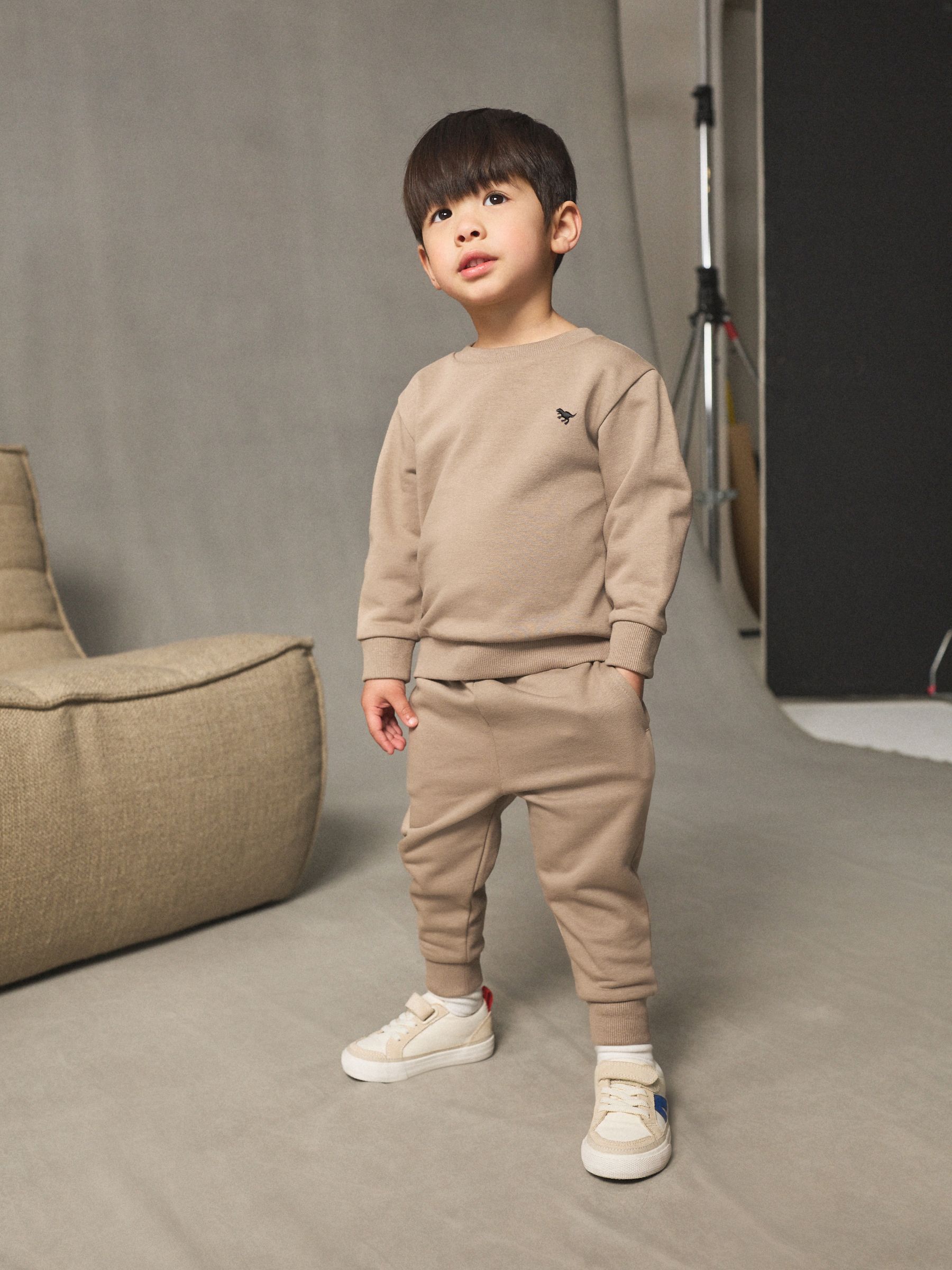 Pastelgeel - Set met sweatshirt en joggingbroek (3mnd-7jr)