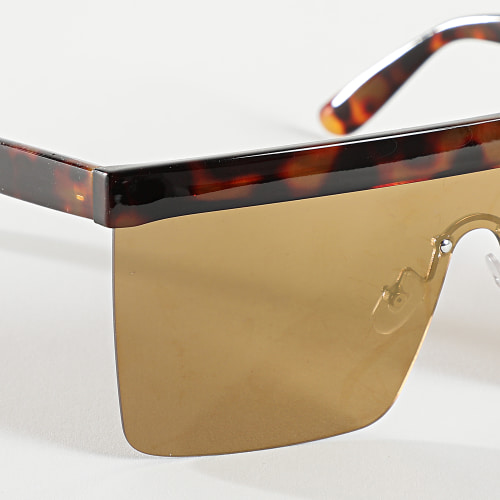 Lunettes De Soleil Fauve Marron Miroir