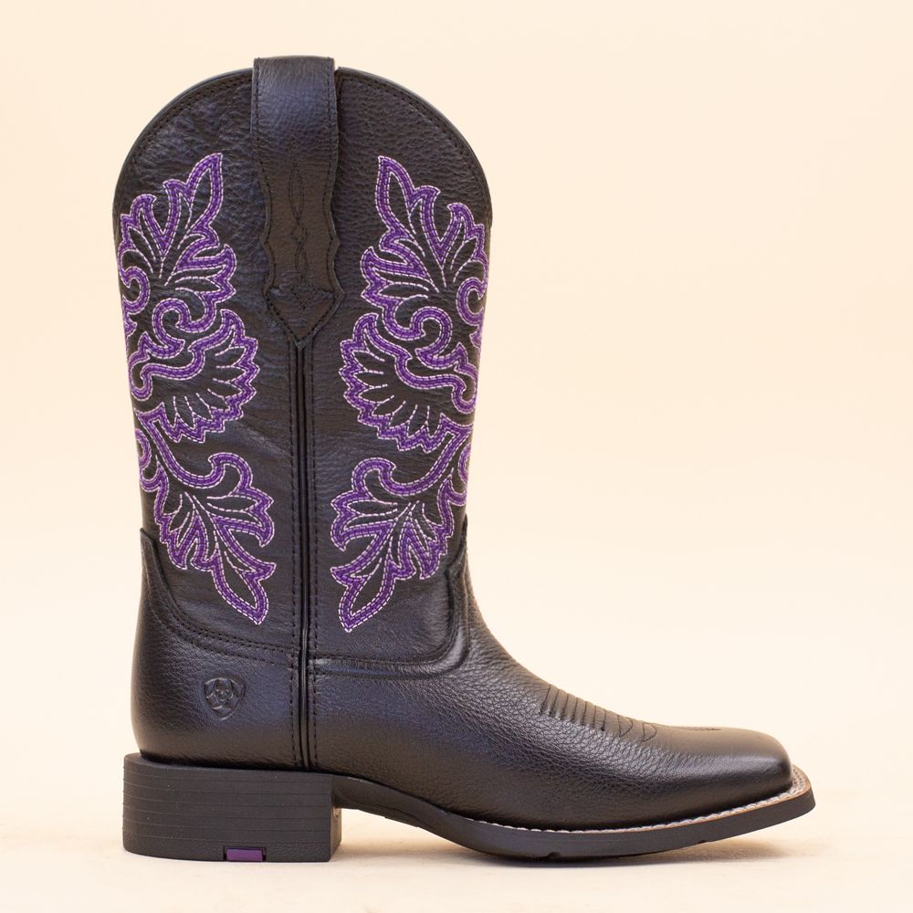 Ariat cowboylaarzen Wide Square Stretchfit zwart