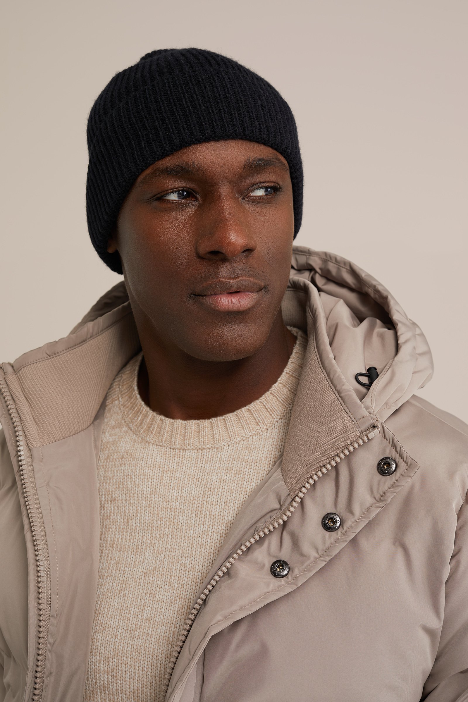 set van beanie en sjaal WE Fashion Zwart