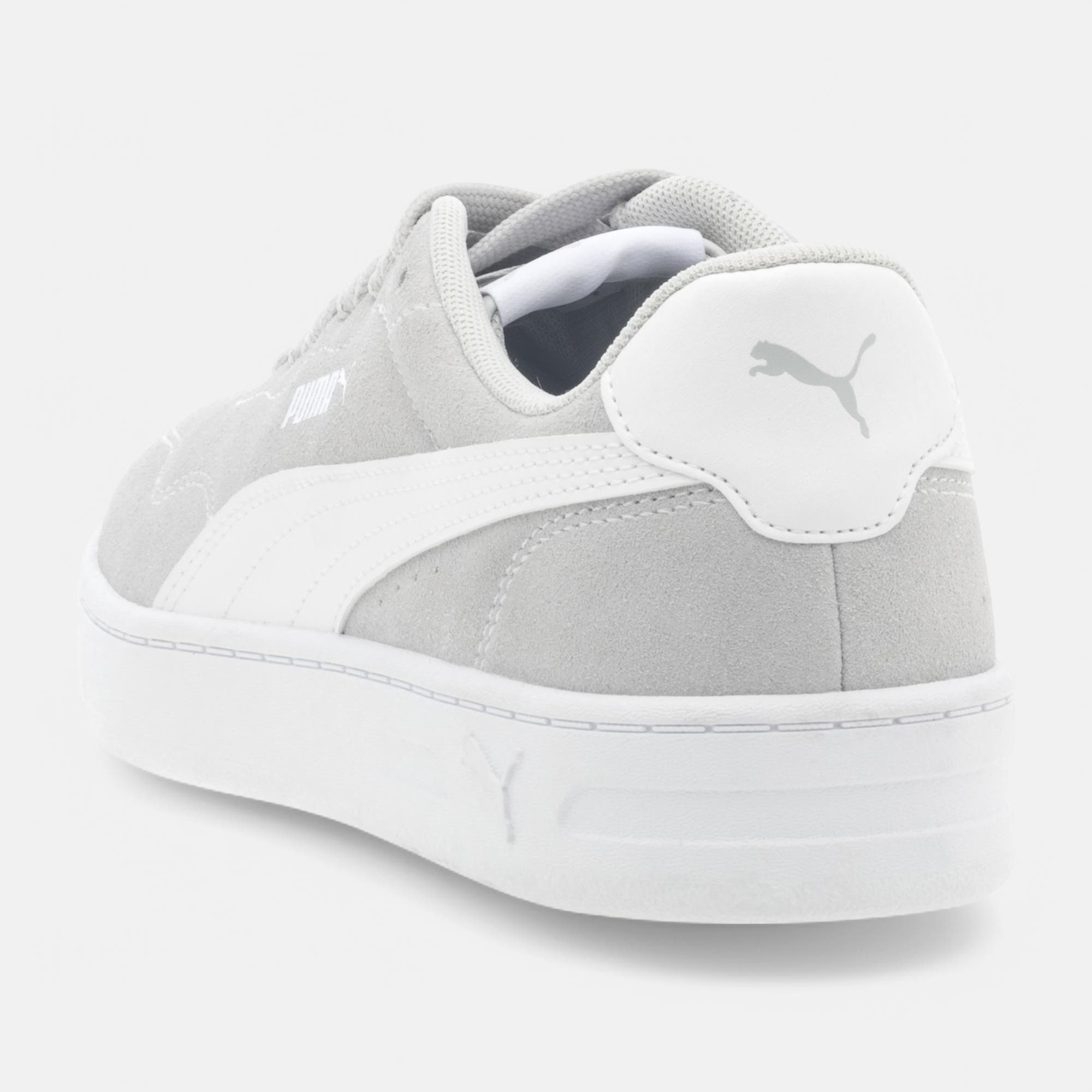 Sneakers Femme en cuir gris