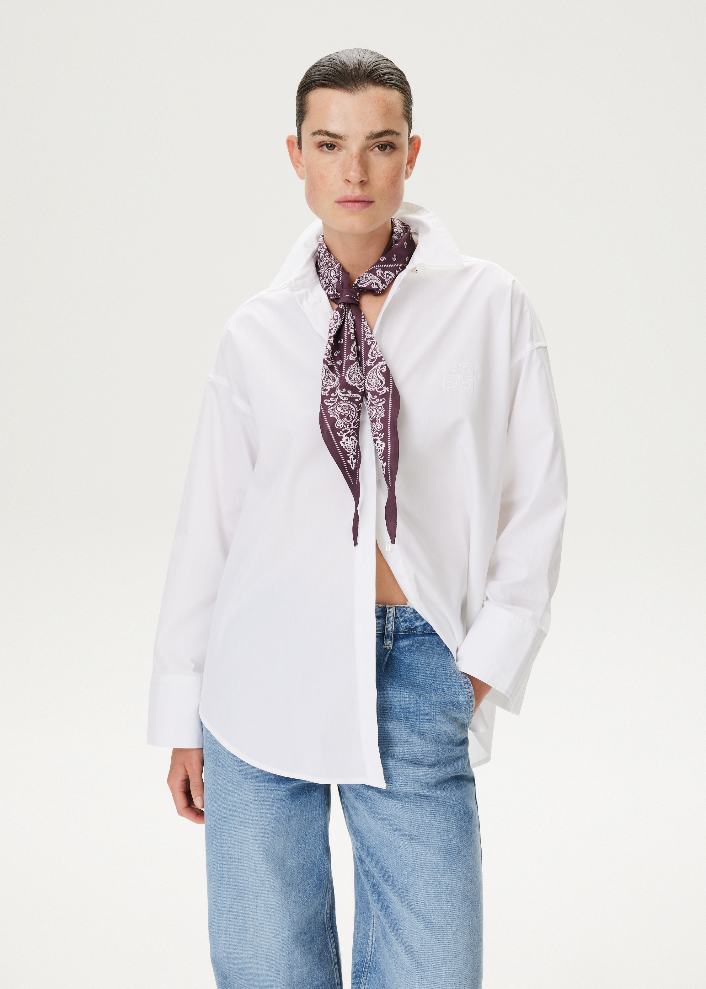Overhemdblouse met logo
