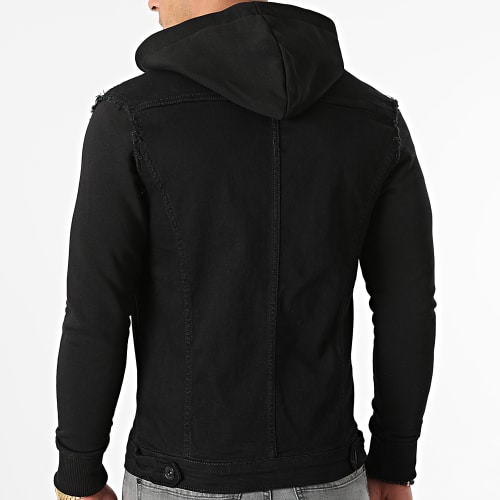 Veste Jean A Capuche 1460 Noir