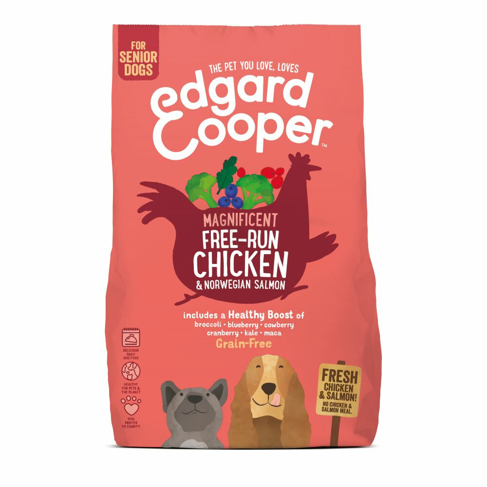 Edgard & Cooper Hondenvoer Senior Scharrelkip - Noorse Zalm2,5 kg