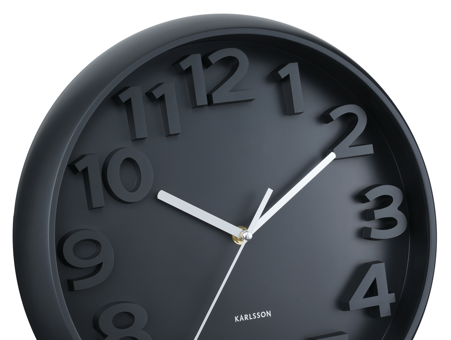 Wandklok Elevated Classic Numbers - Zwart