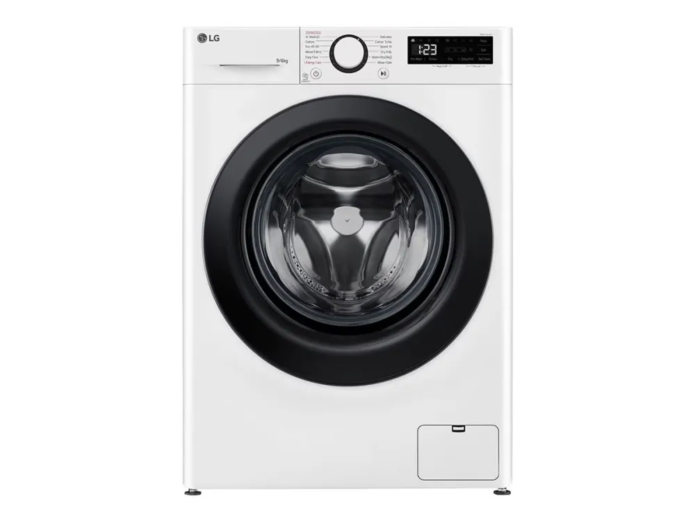 LG Serie R5 F4DR509SBW - Vaske-/ tørremaskine - bredde: 60 cm - dybde: 62 cm - højde: 85 cm - frontbetjening - 9 kg - 1400 rpm - hvid