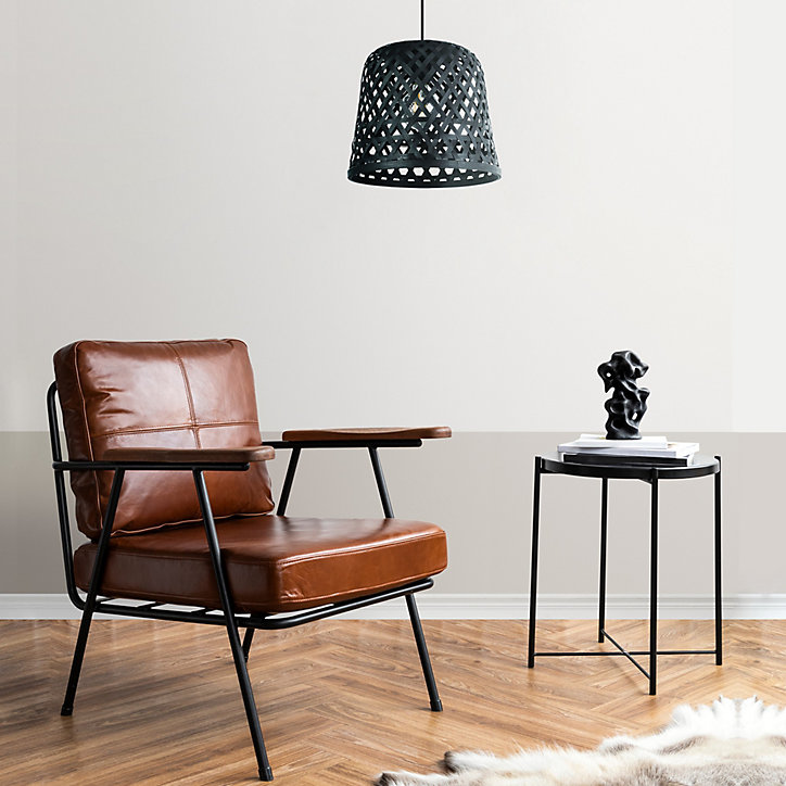 Suspension bambou Miniott Eglo E27 IP20 40W noir Ø30 x L.110 cm