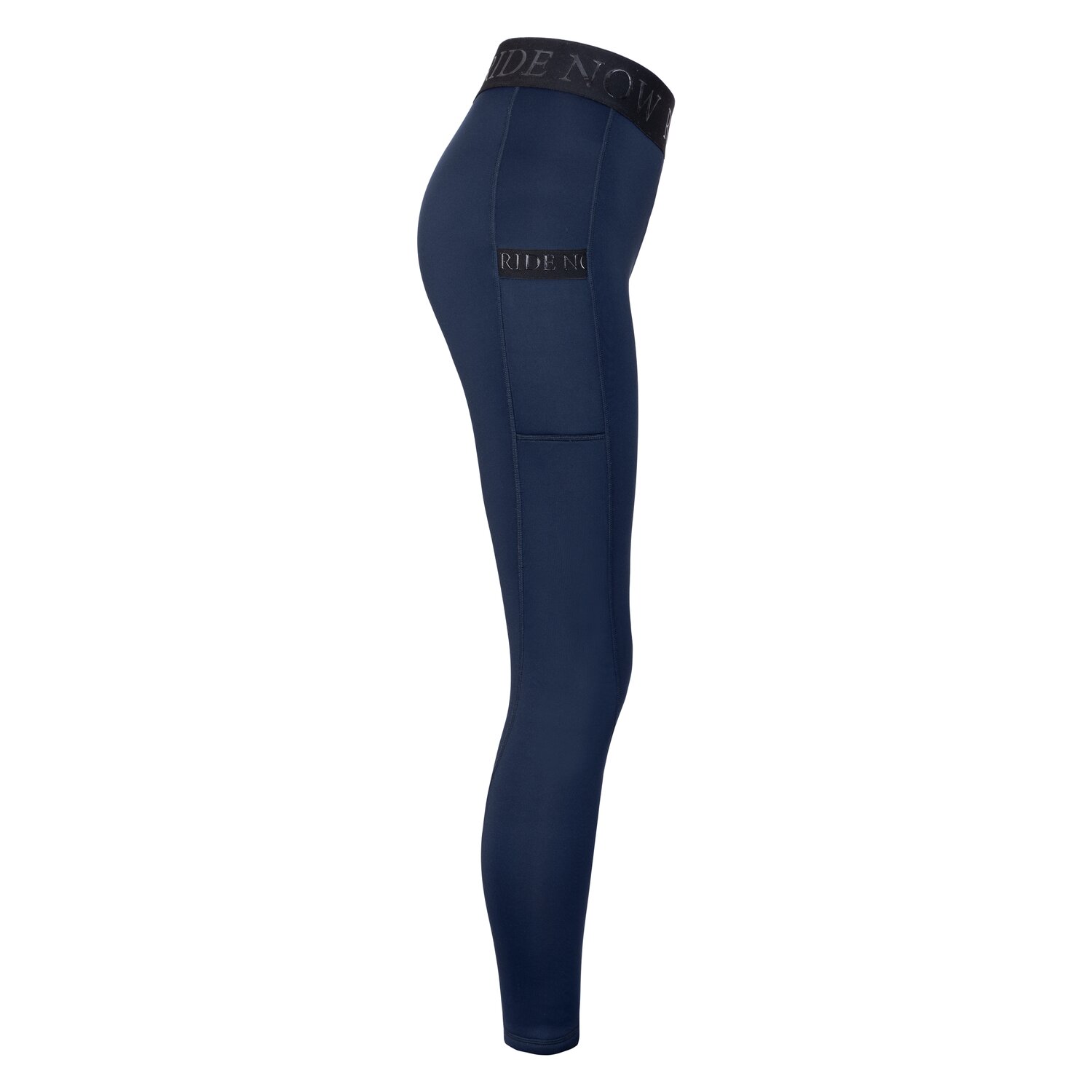 RIDE now Thermo-Reitleggings Grip-Halbbesatz  - navy