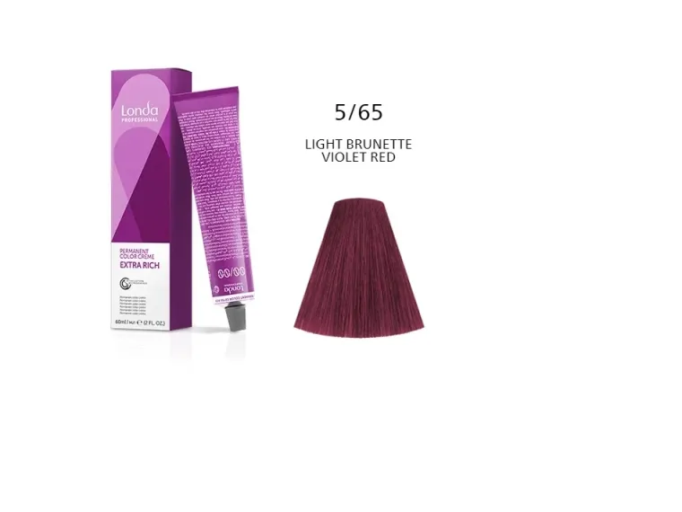 Londa Professional 5/65 Permanent hårfarve, mørkebrun violetrød, 60ml