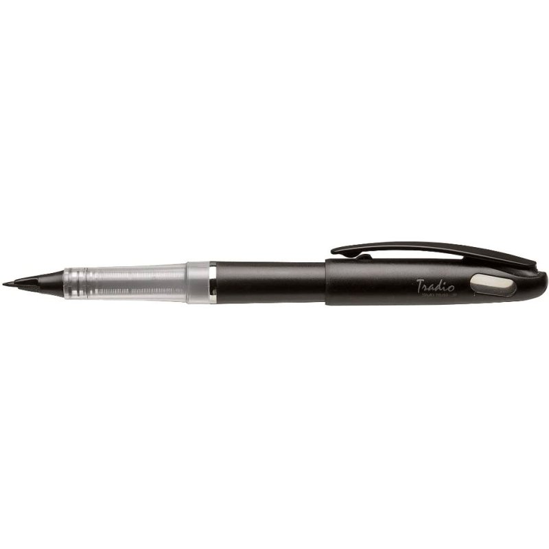 Stylo feutre à plume rechargeable encre liquide Pentel Tradio TRJ 50, noir