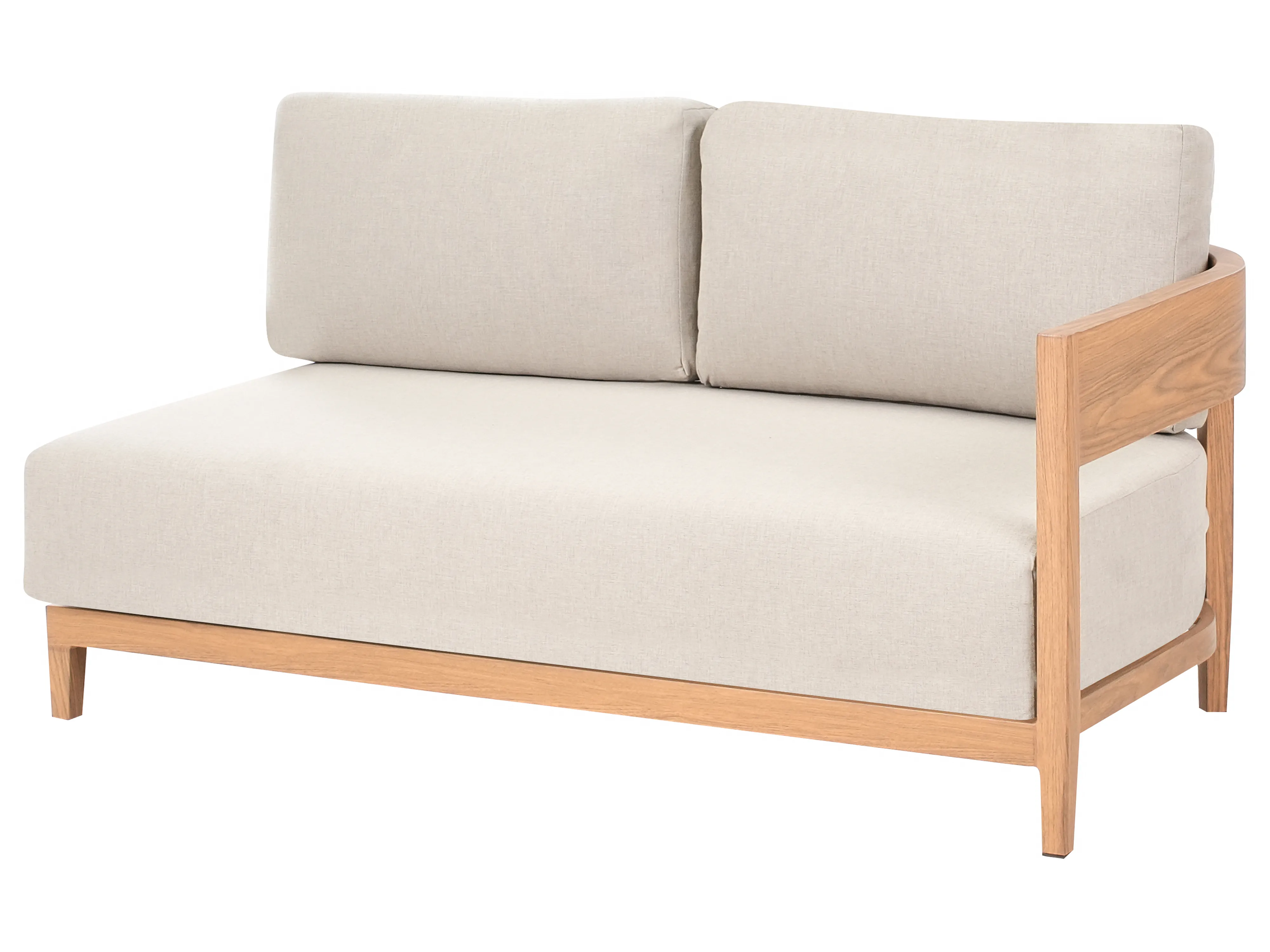 Tuin hoekloungeset met tafel 5-zits SAMPIERI linkszijdig Metaal Lichtbruin