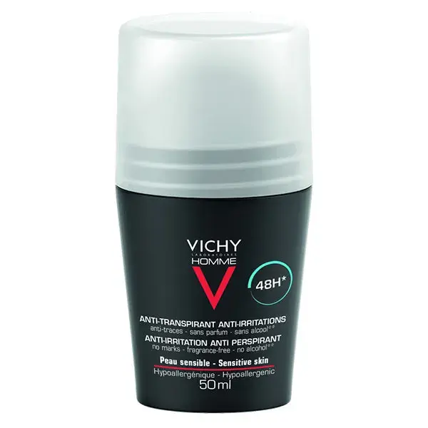 Desodorante antitranspirante roll-on Vichy Men 48h 50ml