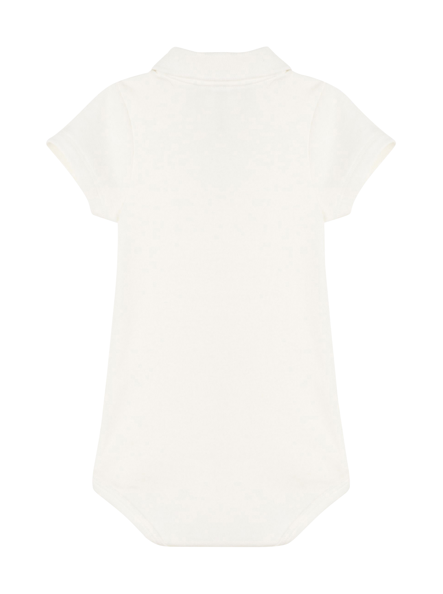 Body col polo en coton bio | Blanc