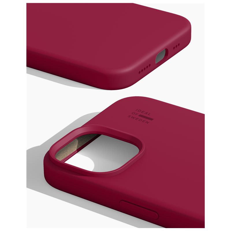 iPhone 15 MagSafe Silikon Hülle Case Recycled (IDSICMS-I2361-521) - Cranberry