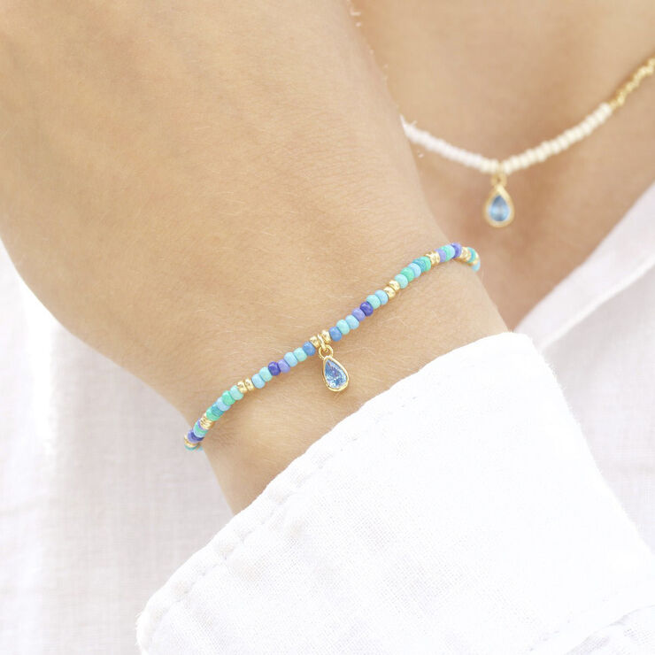 With love darling Waterdrop Beaded Bracelet 024d