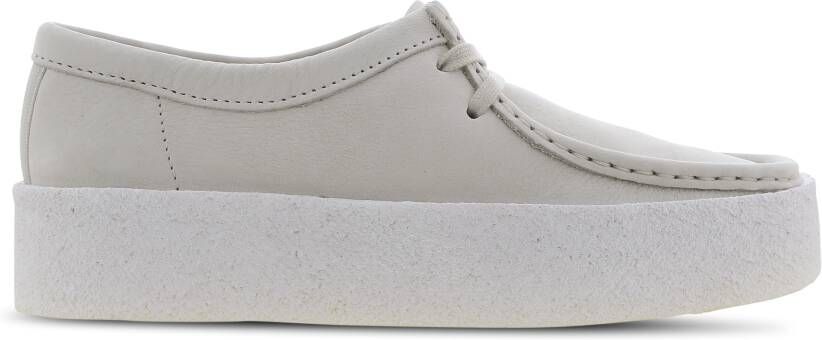 Clarks Witte Wallabee Cup Moccasin Lifestyle Schoen White Dames