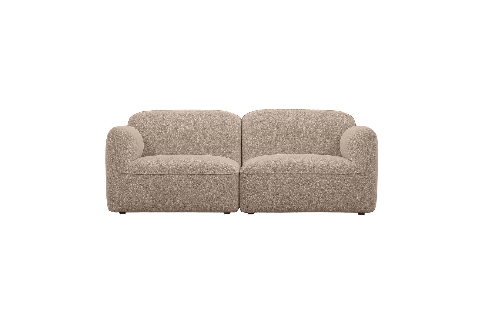 Fluff 2-seter Tekstil Copenhagen Boucle 803 Beige med sorte ben