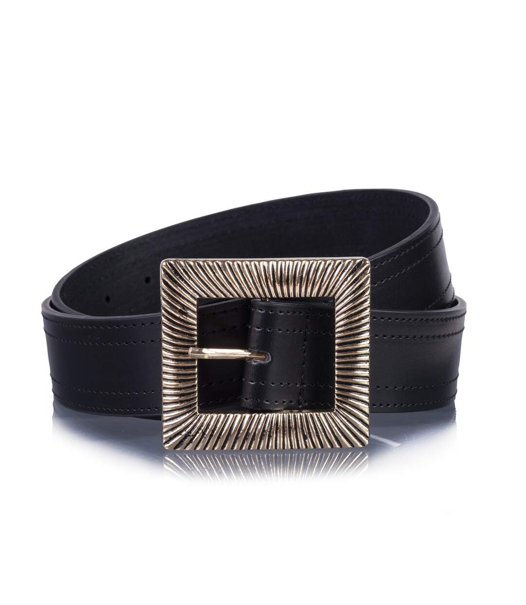 Isotoner Ceinture femme lisse rétro