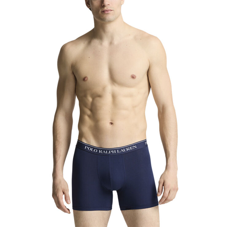 Polo Ralph Lauren Stretch Cotton Boxer Brief 3-Pack 3pk dmsn red/cr navy/rl red