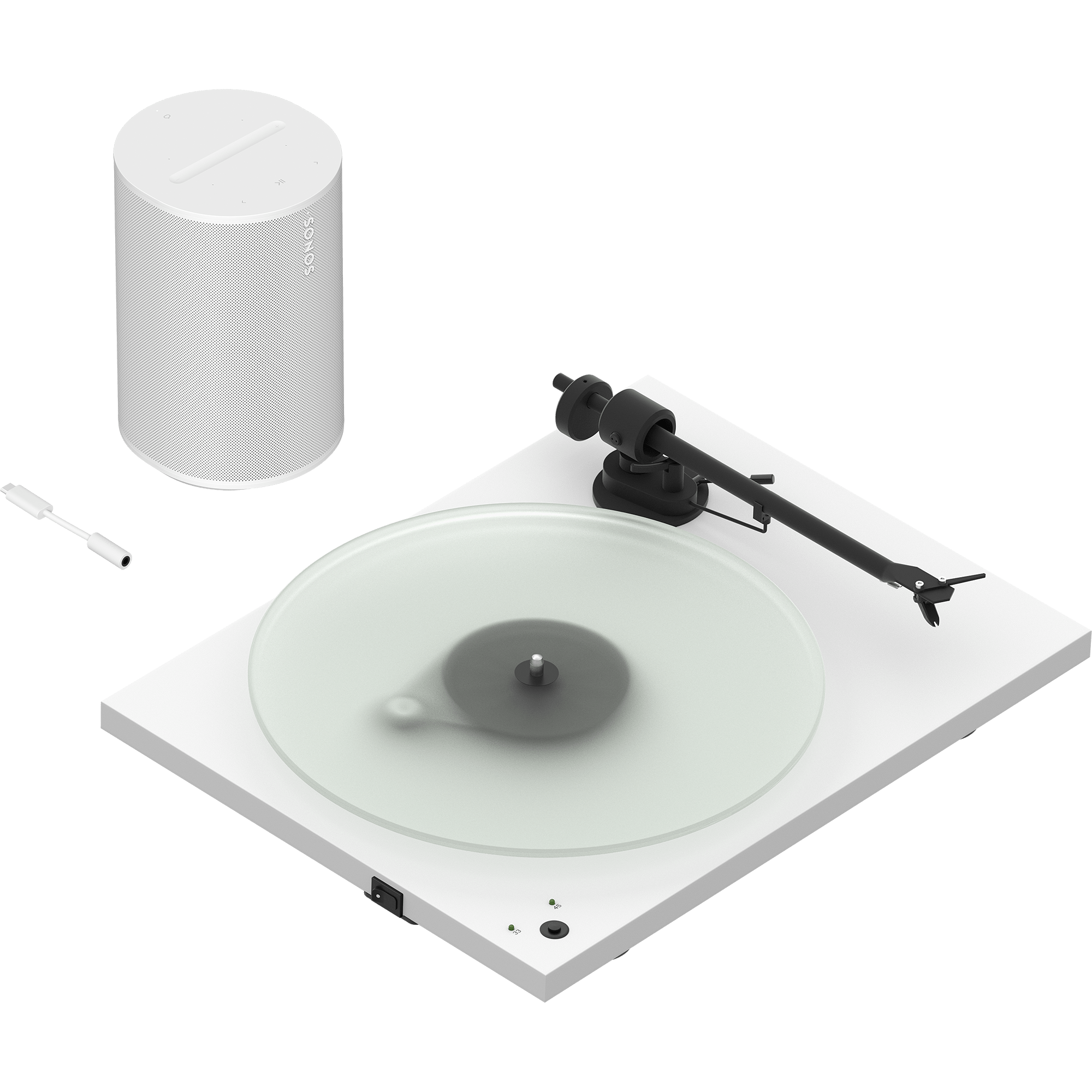 Essential Turntable Set Era 100, Eingangsadapter und Plattenspieler