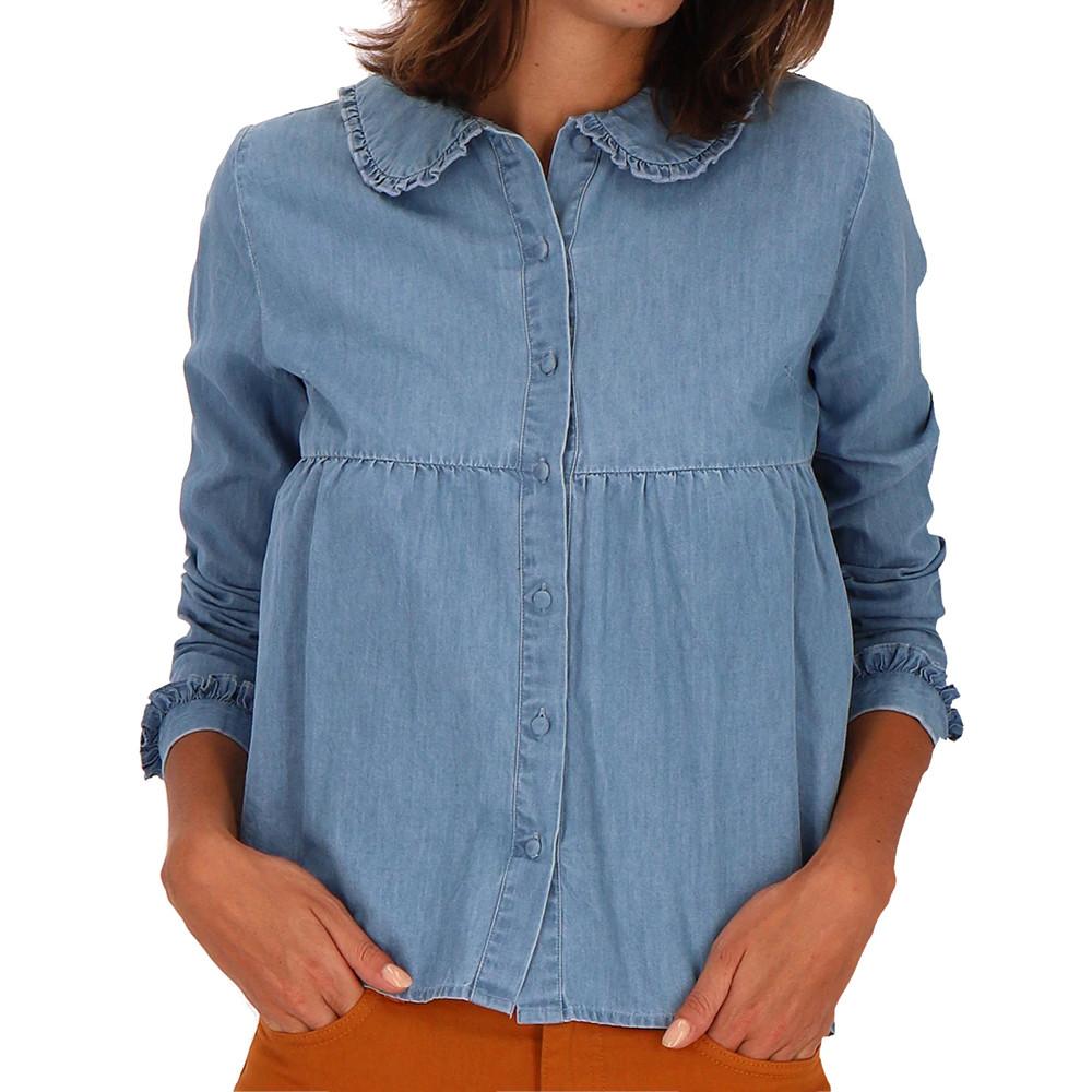 Les Tropéziennes Chemise en Jeans Bleu Femme Les Tropéziennes Lorette