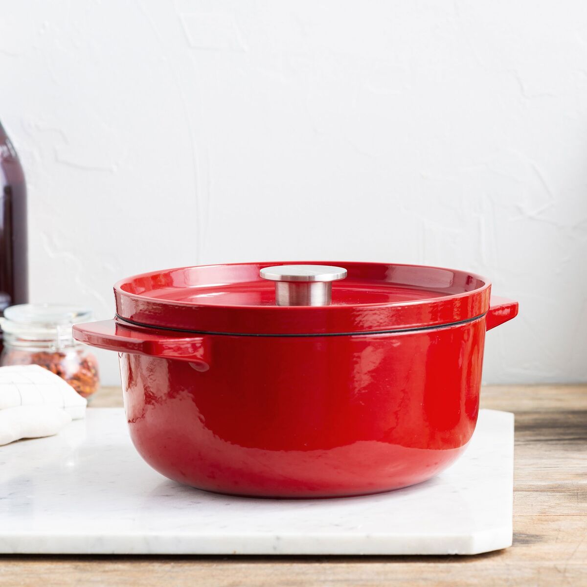 Støpejernsgryte 22 cm/3,3 liter, empire red