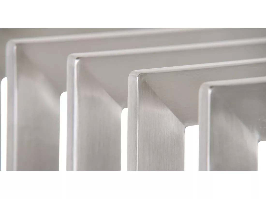 Etagère bois de cheminée - Métal - 50 x 40 x 100cm - Acier inoxydable - Irving