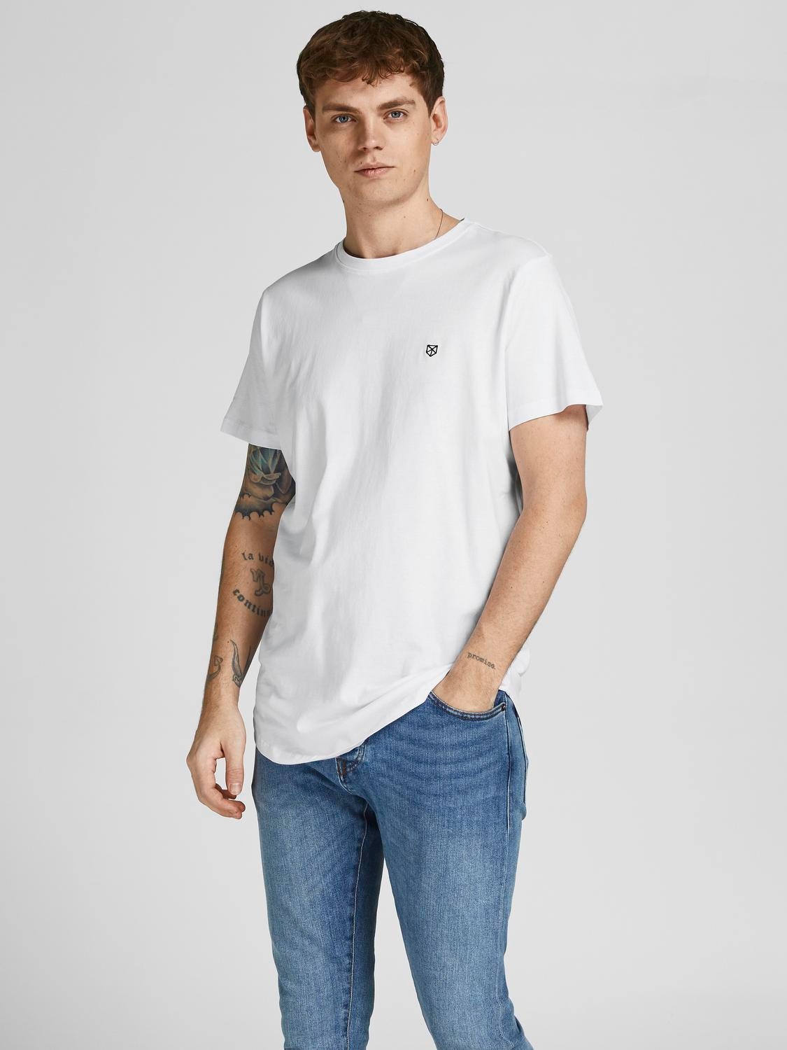 Jack & Jones Rundhalsshirt »JPRBLABRODY im 5er-Pack, mit Logodruck, Rundhals und atmungsaktiv«, 5 Stk. Rundhals, normal, Baumwolle