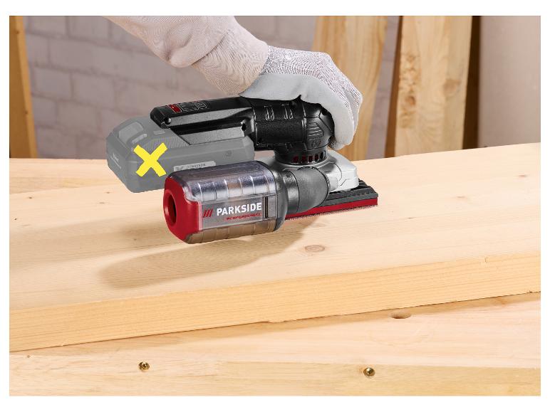 Accu-vlakschuurmachine of -excentrische schuurmachine 20 V zonder accu en lader